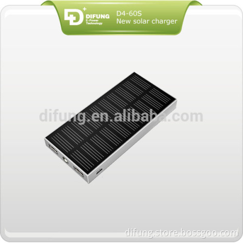 2016 HIGH EFFICIENCY 6000mAh solar power bank charger for mobile phones outdoors